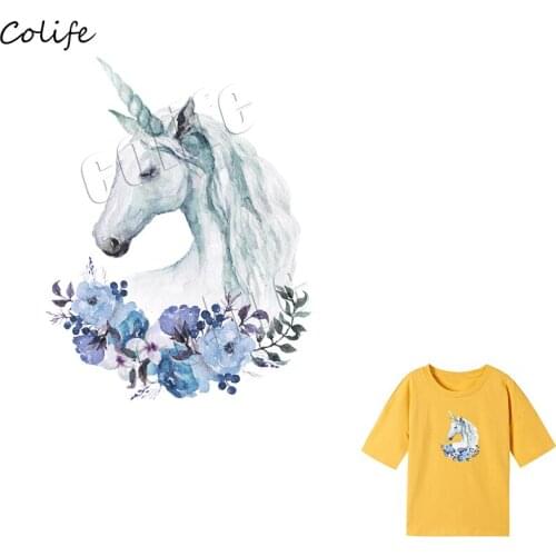 Popular Unicorn Stickers For Clothes Washable Clothing Deco Heat Transfer Badges New Design Diy Accessory Iron Patches