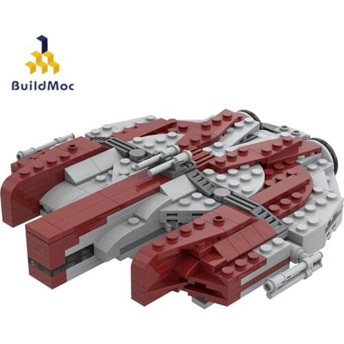Buildmoc Star Plan Movie Ebon-HawkING 1:156 Warship Freighter Model Building Blocks Bricks DIY Weapon Gun Assembly Toys For Boy