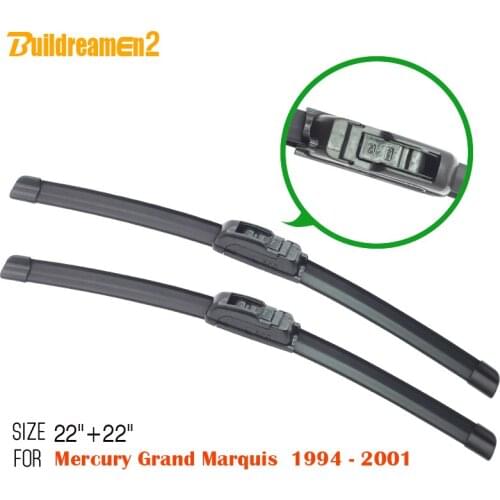 Buildreamen2 2 Pieces Bracketless Car Windscreen Wiper Vehicle Windshield Wiper Blade For Mercury Grand Marquis 1994-2001