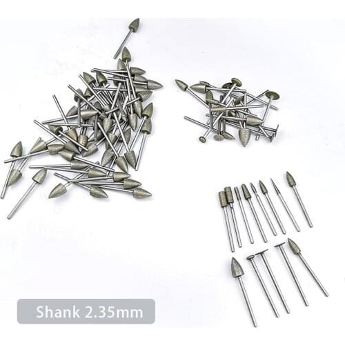 Dental HP Diamond Burs Kit Polishing Trimming Drill 2.35mm Dental Lab Jewellery