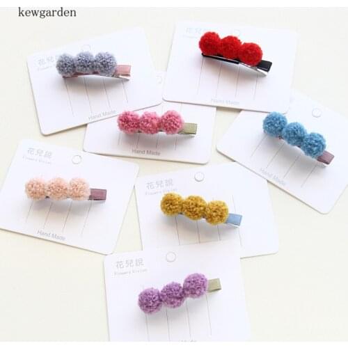 Kewgarden Cute Ball Barrettes Baby Girls Safety Hairclip Hairpin Headwear Hair Accessories 6 Pcs / Lot
