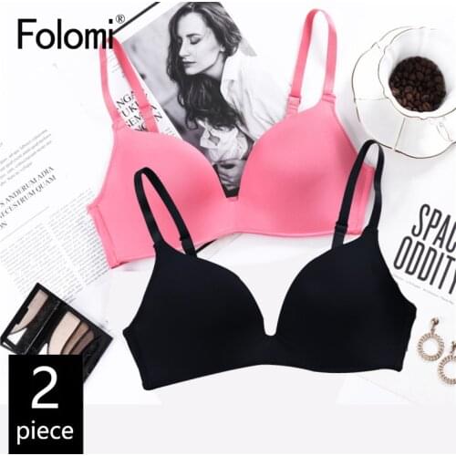 Sexy Wire Free Bras for Women Seamless Deep V Bra Plunge Underwear Comfortable Brassiere