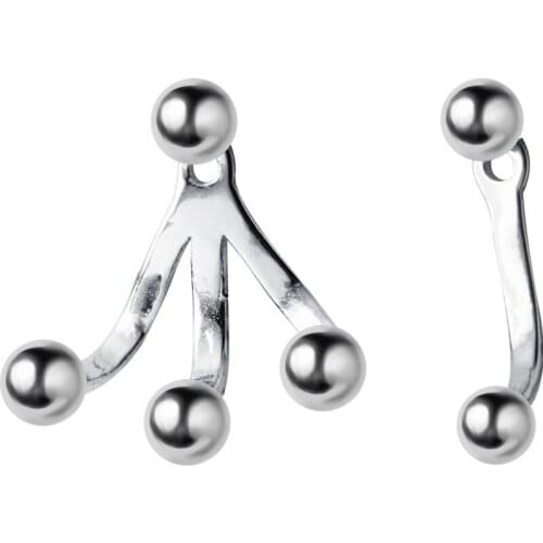 Korean Earrings unique 925 Sterling Silver Jewelry Dropshiping 2019 Fashion Unusual Products Beads Stud Earrings Fine Jewelry