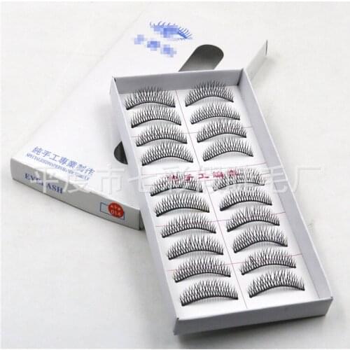 10 Pairs Makeup Handmade Natural Fashion False Eyelashes Soft Long Cross Eye Lash Cosmetic Free shipping
