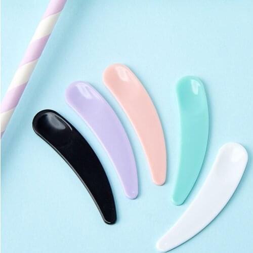 10Pcs/Set Mini Cosmetic Spatula Disposable Curved Scoop Makeup Mask Cream Spoon Make Up Face Beauty Tool Kits
