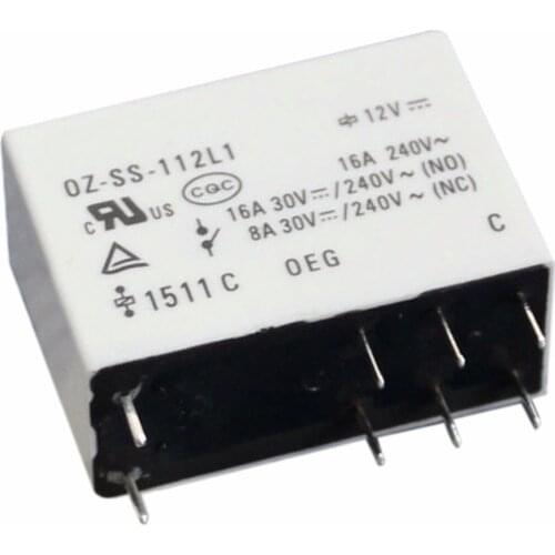 10PCS New TE TYCO OEG OZ-SS-112L1 8PINS 12V 16A Power Relay Original
