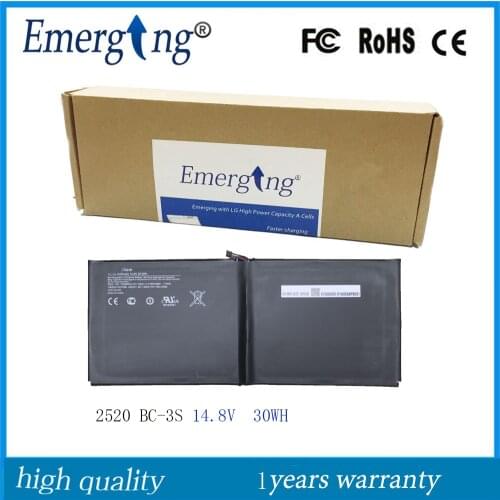 14.8V 30WH New Original BC-3S Laptop Battery for Nokia Lumia 2520 BC-3S