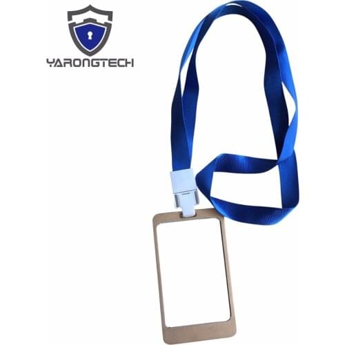 2016 New aluminium alloy employee worker ID Card Holder with Lanyard
