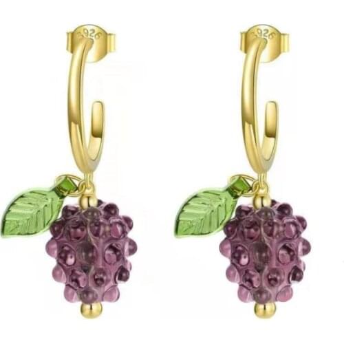2021 Small Fresh Personality Enamel Fruit Earrings