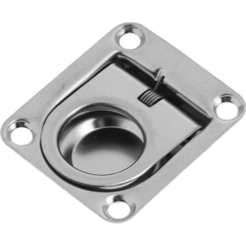 42 x 36mm Stainless Steel Hatch Lift Handle Pull Ring Recessed Fitting Marine Boat RV Sailing