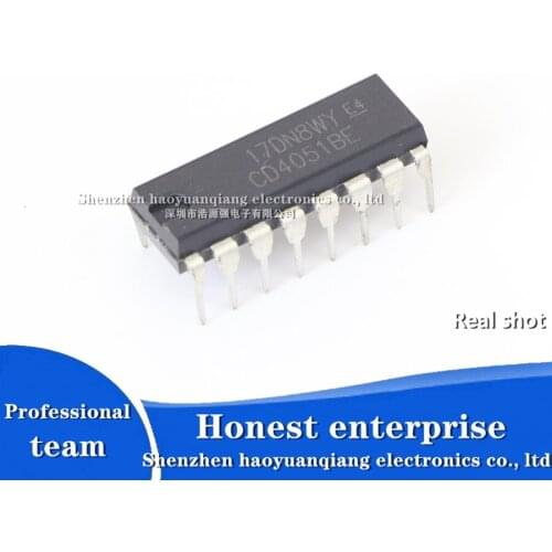 5PCS original genuine straight plug CD4051BE DIP-16 chip CMOS logic device