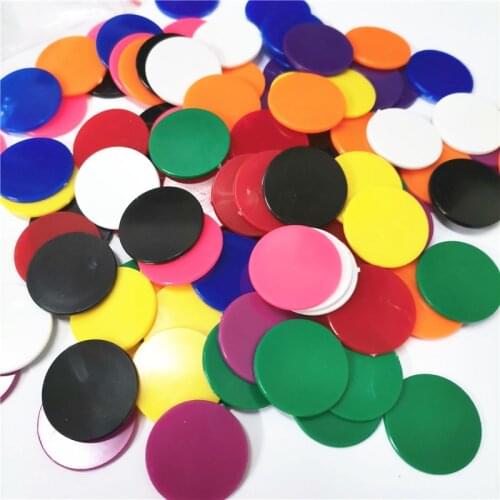 50Pcs/Lot 25mm Plastic Poker Chips Casino Bingo Markers Token Fun Family Club Board Games Toy Creative Gift 9 Colours