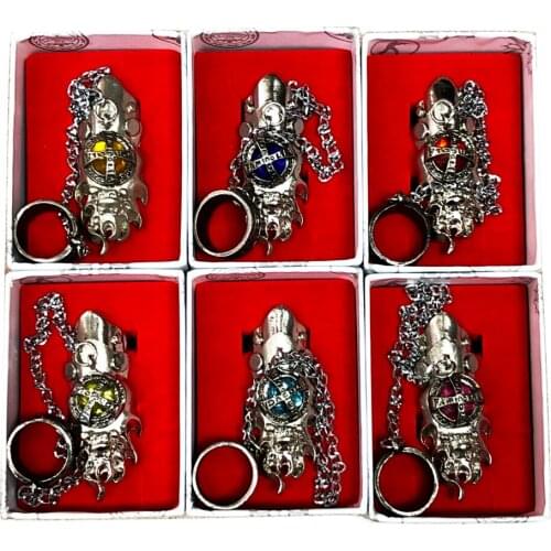 6colors Cartoon Hitman Reborn Metal Pendant Fashion Fingerring Cosplay punk Fashion Ring Prop For Gift