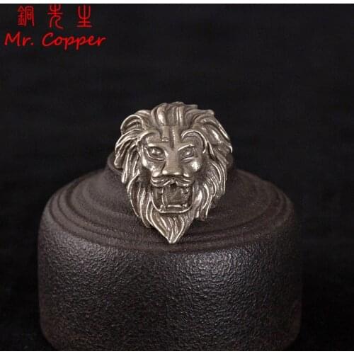 White Brass Lion Head Decorative Buckle Retro Fashion Wallet Rivet Button DIY Leather Bag Backpack Belt Screw Buckle Accessories