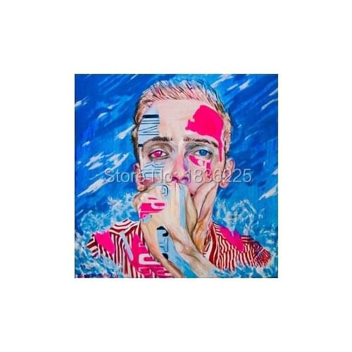 Free shipping hansome man bright color art figure canvas paintings oil painting on canvas home wall art decoration picture