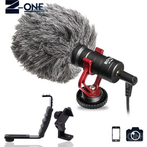 BOYA BY-MM1 Compact On-Camera Video Microphone Youtube Vlogging Recording Mic for iPhone Nikon Canon DSLR Smooth Q Feiyu Gimbal