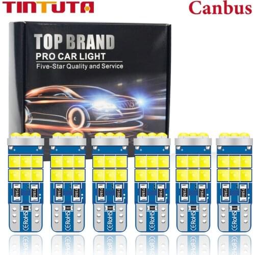 Canbus 6PCS W5W LED T10 Led 194 168 NEW 3030 15SMD Signal Lamp Dome Reading License Plate Light Car Interior Lights Auto 12V