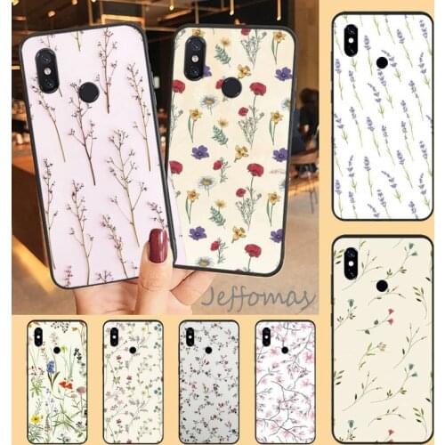 Art retro Dried flowers pattern Phone Case For Xiaomi Redmi note 7 8 9 t max3 s 10 pro lite coque shell cover funda