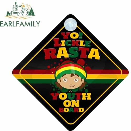 EARLFAMILY 13cm x 13cm for You Lucky Rasta Youth on Board Motorcycle Cartoon Graphics Car Stickers Waterproof Decal Car Styling