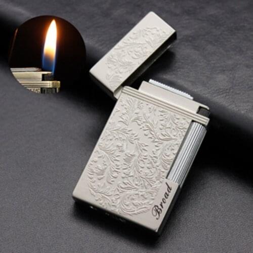 Bussiness Gas Lighter Grinding Jet Gasoline Flint Lighter Butane Metal Gas PING Bright Sound Cigarette Cigar Lighter Inflated
