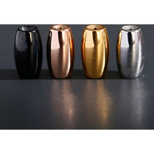 Four Color Smooth Cylinder Beads For Bracelet DIY Craft Accessories Charms For Jewelry Gift Stainless Steel Bead Spacer Handmade