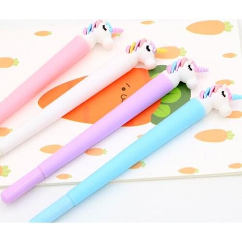 8 Pcs Kawaii Creative Neutral Pen Thick Rod Unicorn Horse Cute Gel Pens Student cute Gel Pen Office School Supplies