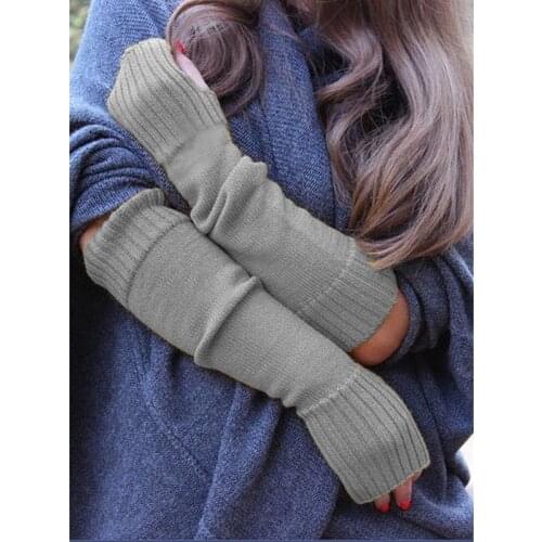 Korean Spring Winter Gloves Fingerless Sleeve Half Finger Wrist Cover Fashion Versatile Wrist Cover Autumn Cute Knitted Mittens
