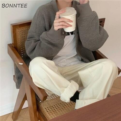 Basic Jackets Women Loose Button Fashion Outwear Solid Casual Harajuku Elegant Office Streetwear Vintage Clothing Spring Korean