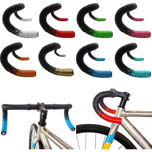 Bicycle Handlebar Tape Anti-Vibration PU EVA Bent Cycling Road Bike Grip Tapes Racing Breathable Non-Slip Handle Bar Belt Wrap