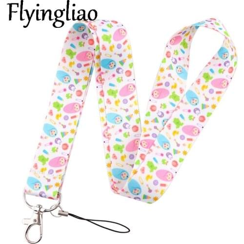 DNA Molecules Cute Baby Keychain Lanyards Id Badge Holder ID Card Pass Gym Mobile Phone Badge Holder Key Strap webbings ribbons