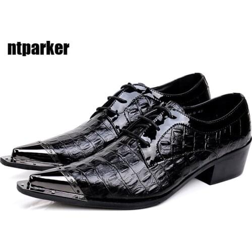 Ntparker 2018 New Arrival Mans Business Leather Shoes Male Black Dress Shoes , Ponited Toe Handsome EU38-46