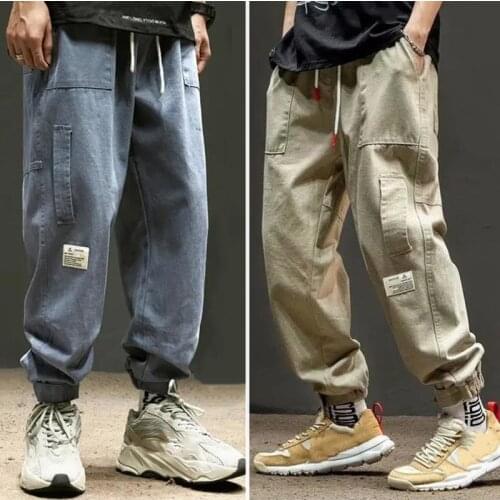 Overalls Men Casual Cargo Pants 2021 Autumn Winter Loose solid Jogging Trousers 2021 Outdoor Plus Size Pantalones De Hombre