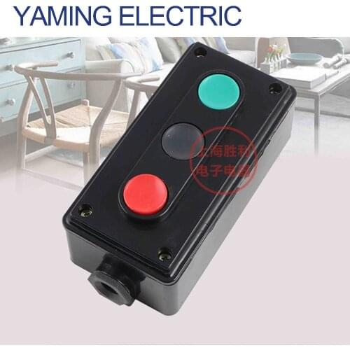 P126 Industrial control switch LA4-3H three position start stop button switch box control the positive and negtive