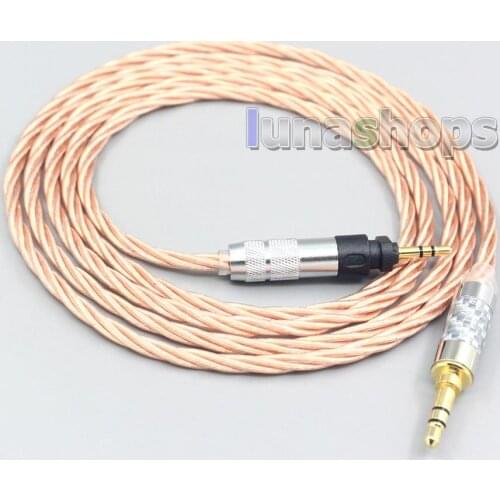 LN007161 Silver Plated OCC Shielding Coaxial Earphone Cable For Shure SRH840 SRH940 SRH440 SRH750DJ Philips SHP9000 SHP8900