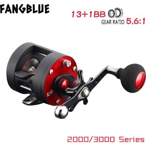 Trolling Fishing Reel 10KG Max Drag Centrifugal Brake 6+1BB 5.6:1 Wheel CNC Precise Spool For Bass Saltwater Fishing Tackles