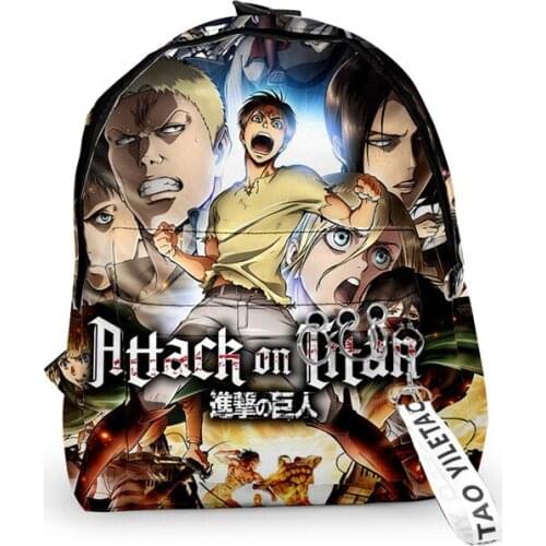 Anime Attack on Titan Backpack Kids Boys Girls School Backpacks Men Women New Pattern Laptop Bags Students Book Rucksack