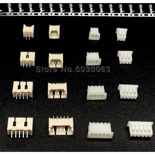 Sest 1.25mm pitch straight 2/3/4/5/6/7/8/9/10/11/12P pin 1.25-T wire Connector Terminal Kit/Housing/Pin Header Adaptor Kits