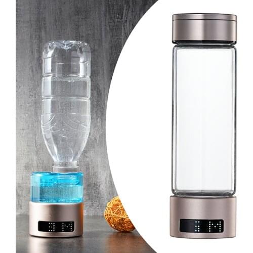 Hydrogen Water Bottle Cups, Travel Ionized Water Generator, LED Display Adapter 1000-1200ppb
