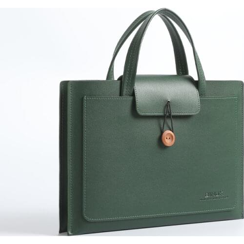 15.6 inch macbook Laptop bags for men Luxury handbags women bags designer document bag brief case Fashion PU leather bag