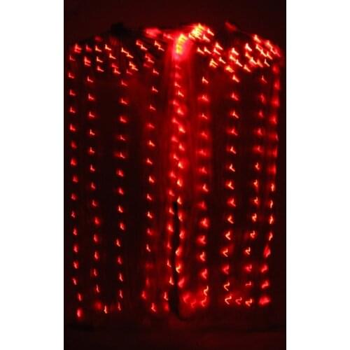 Belly Dance LED Fans 2 Pieces Fans Stage Performance length: 165cm Level Hand Props Accessories Flashed Lights 4 colors