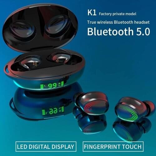 TWS 5.0 Bluetooth Headphones Touch Wireless Earphones 9D HiFi Stereo Headset Sport Waterproof IPX6 Earbuds LED dispaly Earphone