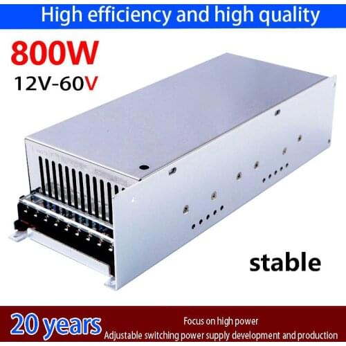High Power Supply AC 220 V To 0-12V 24V 30V 36V 48V DC adjustable switching power supply s-800w-60 Transformer Adapter Light LED