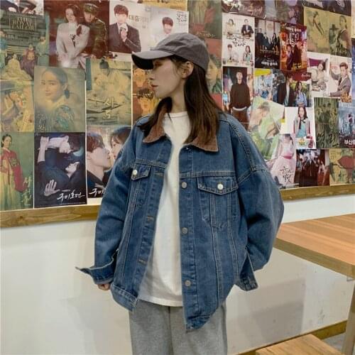 ZA 2021 New Womens Denim Jacket Spring Autumn Jeans Ladies Denim Jackets Harajuku Korean Loose Vintage Oversize Outerwear Coat