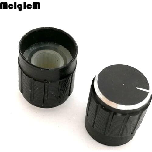 10pcs 15*17mm aluminum alloy potentiometer knob rotary switch volume control knob black