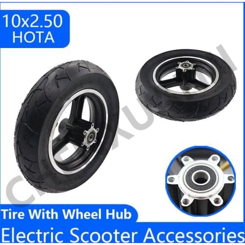 10x2.50 /10x2.5 Tire and Aluminum Alloy Wheel 10*2.50 Inner Outer Tyre with Alloy Rim for Electric Scooter Balancing Car