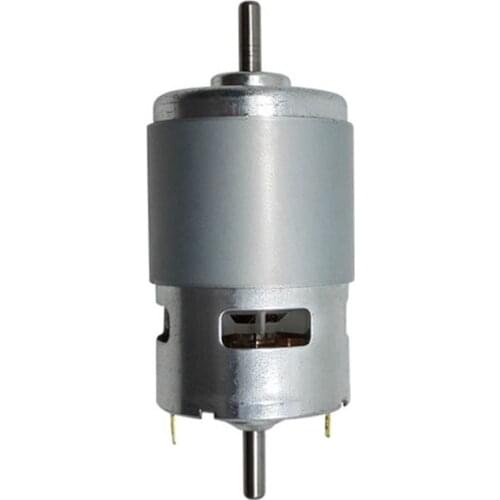 775 motor 50W high-power large torque double-shaft DC motor, 24V 12V electric grinding bench drill chuck motor