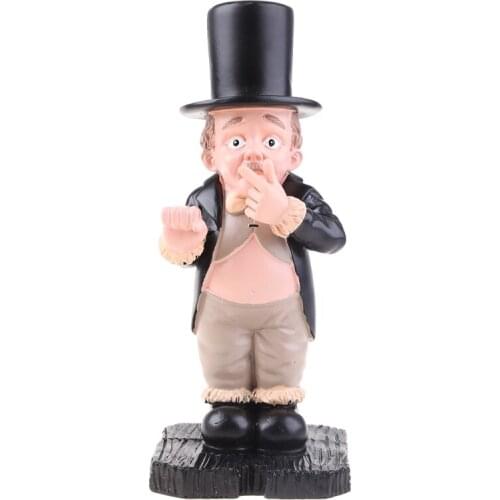 83XC Toilet-Butler with Small Mini Fake Roll Paper Holder Resin Ornament Cute Figurine Home Decor Bathroom Funny Sculpture