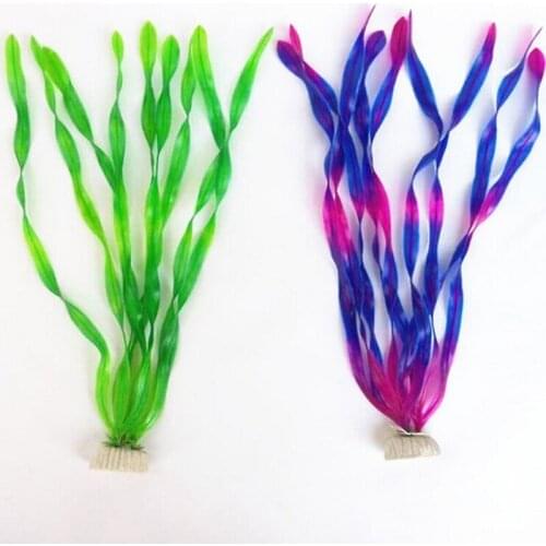 2pcs 35cm Artificial Water Grass Aquarium Fish Tank Decoration Aquatic Pets Underwater Landscaping Fish Ornaments Simulated Kelp