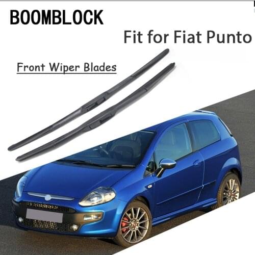 BOOMBLOCK 2PCS High Quality Front Windshield Wiper Blades For Fiat Punto Grande Punto Evo Accessories