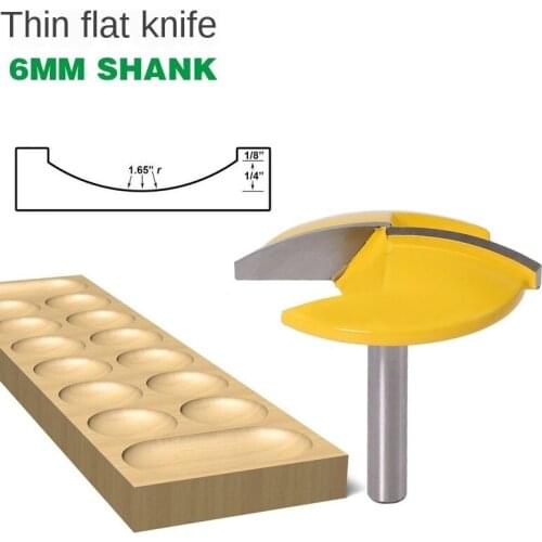 1PC 6mm Shank Small Bowl Router Bit - 1-1/2" Radius - 1-3/4" Wide door knife Woodworking cutter
